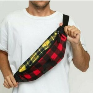 Nike Stylish Red and Yellow Checkered Men's Bag